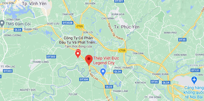Vị trí dự án Việt Đức Legend City